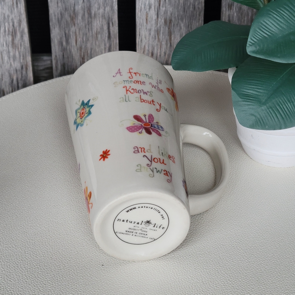 Natural Life Floral Ceramic Mug with Inspirational Quote - Picture 4 of 9